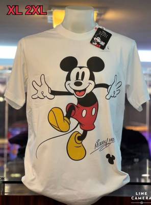 เสื้อยืดMickey mouse ป้ายแท้ 100%เสื้อยืดใส่สบายได้ทุกวัยทุกเพศ  เสื้อสกรีนหน้าหลัง เสื้อแฟชั่น