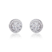 LAVERA Diamond -  White Gold Diamond Earrings ต่างหูประดับเพชร ทองขาว