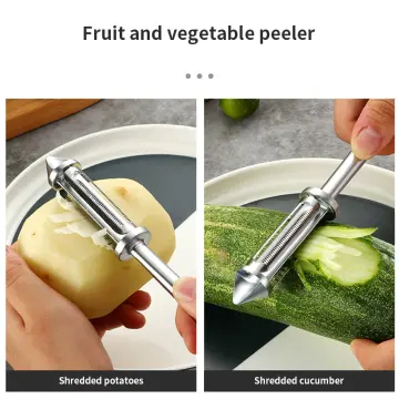 Kitchen Grater Multifunctional Stainless Steel Potato Shredded Carrot  Grater Light Luxury Cutting Vegetable Melon Peeler