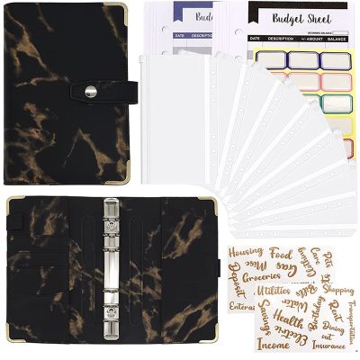 A6 Budget Binder, with Cash Envelopes System, Refillable Budget Planner Organizer, for Cash Budgeting Saving Money