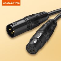 CABLETIME XLR Cable Microphone Cannon Plug XLR Cable Guitar Cable Extension Mikrofon Cable for audio Mixer Amplifiers C117