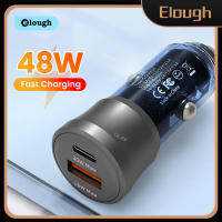 Eloguh ไฟแช็คที่ชาร์จแบตในรถ PD3.0 30W ชนิด C แบบตัวชาร์จไฟสำหรับ iPhone เร็วไฟแช็ค USB QC4.0 3.0 18W แบบที่ชาร์จแบตในรถสำหรับ Xiaomi