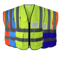 Reflective Vest Reflective Vest Multi-Pocket Reflective Clothing Construction Sanitation Building Night Traffic（Pocket edition）