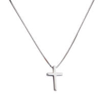 2023 Hot Sale Korean Style Cross Necklace Silver Plated Cross Pendant Necklace for Jesus Believers Women Men