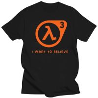 Half Life T Shirt Half Life 3 I Want To Believe T Shirt 100% Cotton Cute Tee Shirt Basic Short Sleeve Man Tshirt XS-6XL