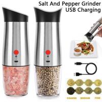 2022 New Product USB Rechargeable Electric Pepper Grinder One Keys Start Pepper Grinder Electric Salt And Pepper Grinder Mill