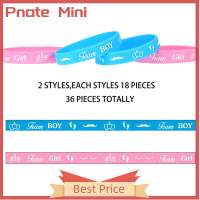 Pnate กำไลข้อมือแบบทีมชาย36ชิ้นยางซิลิโคน