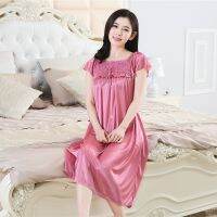 [HOT 2023] YINSILAIBEI Rose ผู้หญิง Baju Tidur Seksi ขนาดพิเศษผ้าไหมซาตินชุดราตรีชุดกลางคืนชุดชั้นในสตรีชุดชุดนอนเซ็กซี่ #30