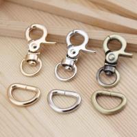 [HOT HUIQKKJKUIO 556] Lionsen 6ชุดโลหะ Trigger Clasps คลิป Snap Buckle Hook D แหวนสำหรับพวงกุญแจ DIY กระเป๋า Key Ring กระเป๋าถืออุปกรณ์ฮาร์ดแวร์