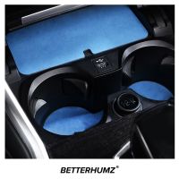 BETTERHUMZ For BMW Series 3 4 G20 G22 Alcantara Car Coaster Anti-Slip Mat Armrest Storage Box Wireless Charger Pad Accessories