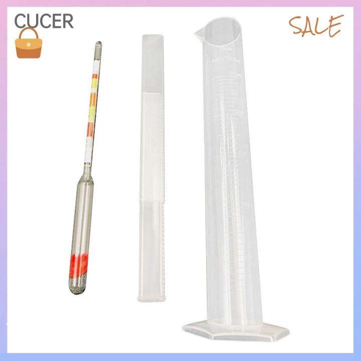 CBT 3Pcs Test Jar Kit Beer Alcohol Meter 250 Ml Plastic Cylinder with