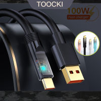 สายเคเบิล Toocki 100W USB Type C 6A สายชาร์จเร็ว480Mbps Xiaomi สายข้อมูลสำหรับ Realme Redmi Oneplus อุปกรณ์เสริมโทรศัพท์มือถือ Samsung