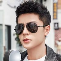 {Paopao glasses} 2022 Explosive Sunglasses Outdoor Fishing Sunglasses Men Driving Toad Glasses Fashion Korean Polarized Glasses Metal Sunglass