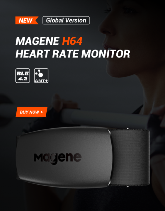 Magene Mover H64 Heart Rate Sensor Dual Mode ANT + และ Bluetooth พร้อม ...