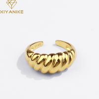 XIYANIKE Silver Color Oblique Thread French Ring Women Simple Opening fashion jewelry Refinement Prevent Allergy GIft