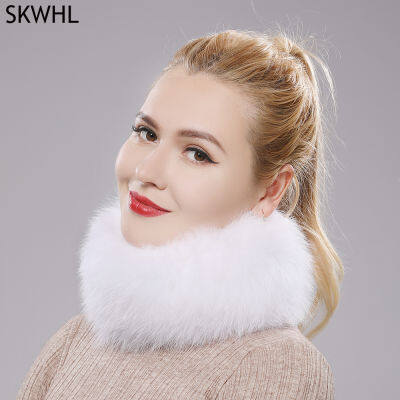 2022 Real Fox Fur Scarf Fur Headband Women Winter Ring Fox Fur Scarves Luxury Neck Warmer Good Elastic 100 Natural Fur Mufflers