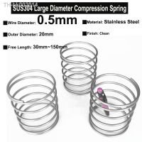 ✠ 5Pcs Wire Diameter 0.5mm SUS304 Stainless Steel Large Diameter Compression Spring OD 20mm Free Length 30mm 150mm