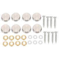 16 mm Stainless Steel Mirror Nails Screw Cap (8 Pieces)