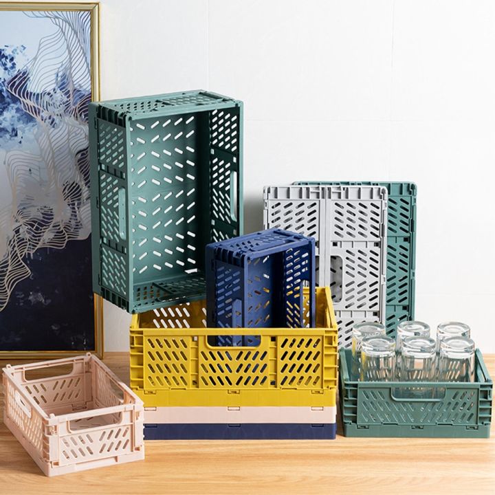 folding-storage-baskets-sundries-organizer-collapsible-desktop-stationery-snacks-comestics