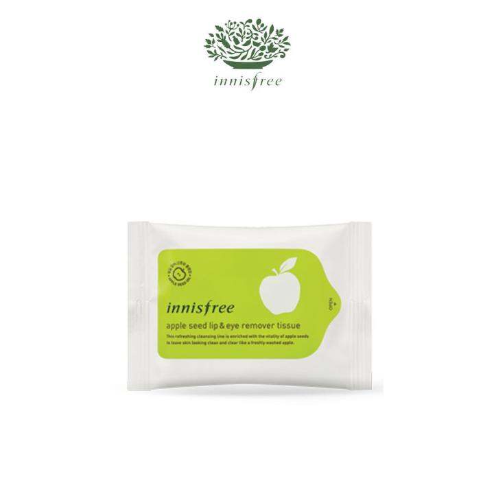Innisfree Apple Seed Lip & Eye Makeup Remover Tissue (30 Sheets