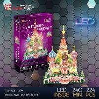 จิ๊กซอว์ 3 มิติ มหาวิหารเซนต์บาซิล St. Basils Cathhedral LED L519 แบรนด์ Cubicfun ของแท้ 100% สินค้าพร้อมส่ง