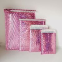 HOT TIQAIASGOP 105 110Pcs 18X23Cm Laser Rose Aluminized Films Envelope Bags Custom Shockproof Waterproof Foam