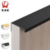 KAK Pegangan Furnitur Panjang Tersembunyi Pegangan Kabinet Dapur Hitam Menarik Pegangan Pintu Lemari Alloy Aluminium Tanpa Dipencet