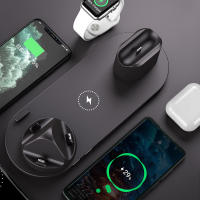 แท่นชาร์จไร้สายตั้งโต๊ะ 6 In 1 Wireless Charger Wireless Charging Dock for Apple Watch Airpods เครื่องชาร์จไร้สาย Stand