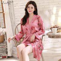 Sexy Summer Womens 2PC Robe Bath Gown Strap Top Kimono Pajamas Sets Sleepwear Lady Home Wear Nightgown Suit Sleepshirts