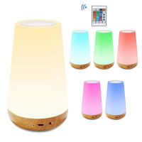 USB Rechargeable LED Night Light 7 Colors Touch Bedside Lamp for Outdoor Camping Tent Bedroom Living Room Decor Table Lamp