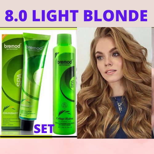 BREMOD 8.0 LIGHT BLONDE Hair color with Oxidizer Cream (100ml) | Lazada PH