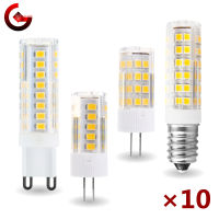 10ชิ้นล็อตหลอดไฟ LED 3วัตต์4วัตต์5วัตต์7วัตต์ G4 G9 E14หลอดไฟ LED AC 220โวลต์ LED ข้าวโพดหลอดไฟ SMD2835 360มุมยิงแสงแทนที่ฮาโลเจนโคมระย้าไฟ