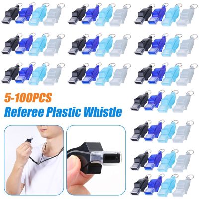 5-100pcs Referee Whistle High quality Sports Like Big Sound Whistle Non-Nuclear Plastic Whistle Professional Basketball Whistles Survival kits