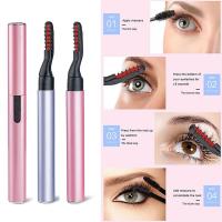 Electric Eyelash Curler Long-lasting Curling Perm Heating Eyelash Comb Brush Eyelash Makeup Tool Curling Eyelash Ironing Styling H3O5