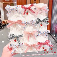 2PCS/Set New Girls Cute Chiffon Lace Bow Pendant Hair Clips Kids Sweet Hair Bands Headband Hairpins Fashion Hair Accessories