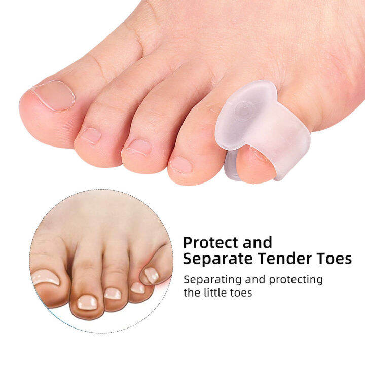 2pcs Little Toe Pinkie Foot Thumb For Daily Use Hallux Valgus Silicone