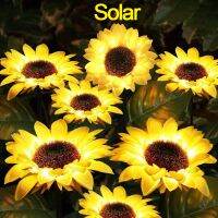 Waterproof Solar Sunflower Lights Outdoor Christmas Flower lamp