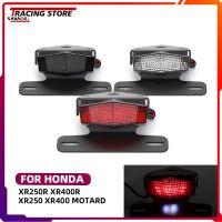 กระเฉงสำหรับฮอนด้า XR400R XR250R ไฟ LED ที่ติดท้าย Dudukan Plat XR 400 250 Motard เบรคท้ายจักรยานยนต์ไฟท้ายสัญญาณเลี้ยว