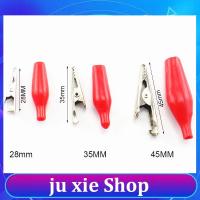 JuXie store 28mm 35mm 45mm Electrical Alligator Clip Test Lead Cable Metal Meter Clamp Probe Crocodile Moto Bike DIY