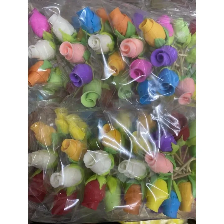 edible rose buds (sugar flowers) 30pcs. Lazada PH