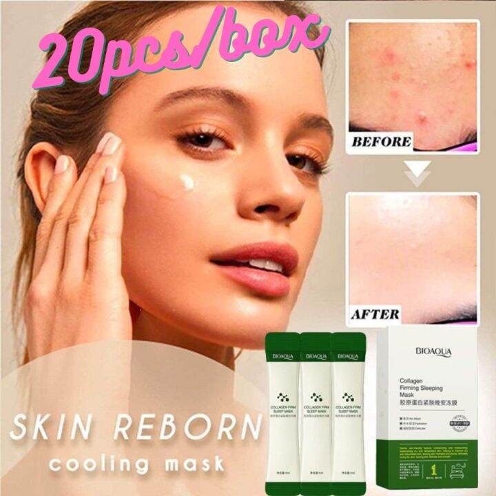 opdbze BIOAQUA Collagen Firming Sleeping Mask Cooling Gel Overnight