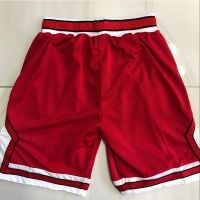 Full Embroidered NBA Chicago Bulls Basketball Shorts Pocket Shorts Casual ShortsTH