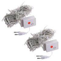 2X 220-250V 100 LEDs 10M LED String Light for Christmas Party, Halloween, Home , Garden, Trees, Festive Parties