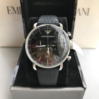 Emporio Armani ?% นาฬิกาข้อมือผู้ชาย รุ่น AR11143 Chronograph Black Leather