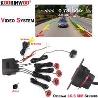 Koorinwoo Original Car Parking Sensor 4 Video Sysem For monitor camera blind Black Circle Safe Parktronic System Car-detector Alarm Systems  Accessori