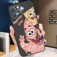 สำหรับ OPPO Reno6 Z 5G Reno 5 Pro 4 4G 3 Reno2 Z F เคสโทรศัพท์ Happy Sponge Bob Patrik Star Peace Out Victory ป้ายกล้องเลนส์ป้องกันกรอบสี่เหลี่ยมขอบ