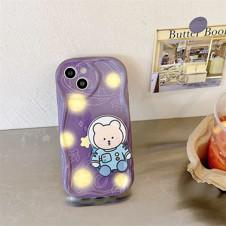 กรณีโทรศัพท์มือถือของดาวเคราะห์นักบินอวกาศหมีสำหรับ-iphone14promax-เคสโทรศัพท์แฟชั่นสร้างสรรค์สำหรับ-iphone-12promax-ถุงมือกระต่ายนักบินอวกาศการ์ตูนสำหรับ-iphone-13-การ์ตูนน่ารัก-holder-เคส-iphone-11