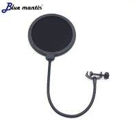 【Special offer】 Blue Mantis Black Double Layer Studio ไมโครโฟน Windscreen Pop Filter สำหรับเครื่องบันทึกการพูด Pop Filter สำหรับ Online