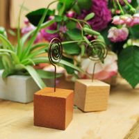 1PCS new  groceries creative gifts simple wooden signature clips photo mail folders Clips Pins Tacks