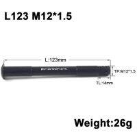 จักรยานผ่านเพลาจักรยานที่ปลดเร็วท่อฮับเสียบไม้ AS Roda Depan L120 L121 L123 L126 L128 M12x1.5เพลาจักรยาน M12x1.0